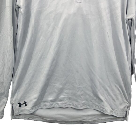 Under Armour Gray Quarter Zip Long Sleeve Embroidered Texas Tech Logo Pullover S - Picture 8 of 8